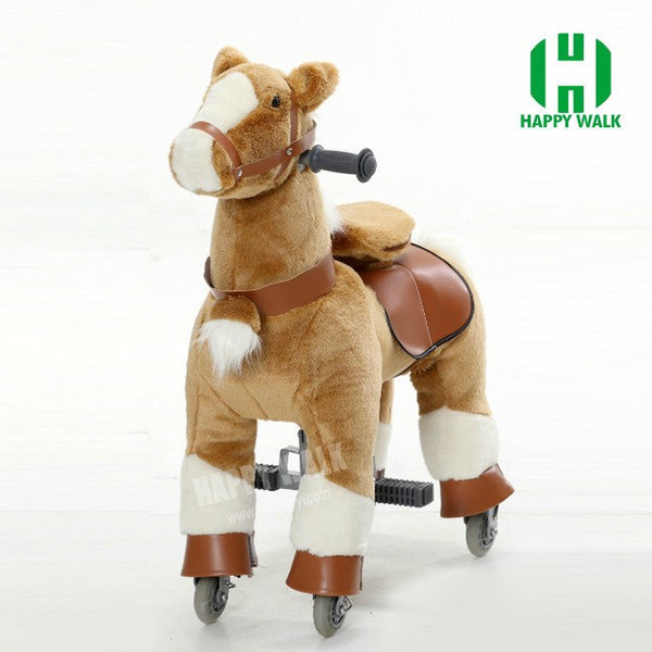 HI CE New Time-limited Unisex White Black Ride on The Horse Ce Zebra Walking Horse Kiddie Mechanical Horse Ride