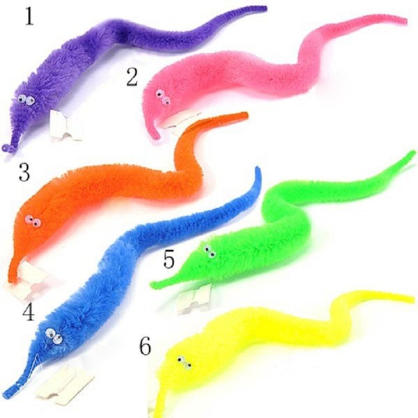10pcs / lot magic roundabout twists and turns fuzzy magic trick Mr. insect hippocampus children prank toys Caterpillar