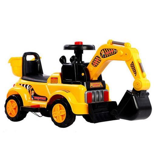 2019 nuevos niños scooter eléctrico con música excavadora coche de juguete coche de ingeniería puede sentarse y viaje