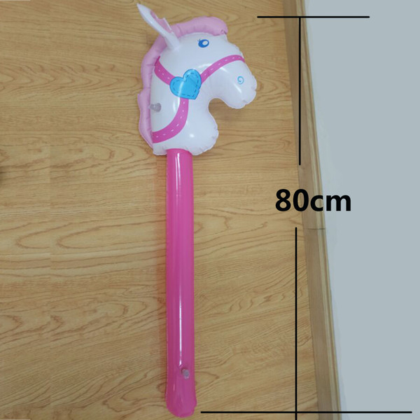 Ride On Animal Toys Kids Stick Horses Ride On Animal Toys For Children Outdoor Riding Game Plaything Horsehead Inflatable