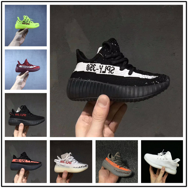 New Kids Casual Athletic Sports Shoes Semi Frozen 350 Beluga 2.0 Grey Orange Zebra Core Black Red Kanye West