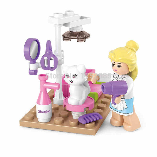 30pcs/set Pet New Beauty Set Building Blocks Girls Toys Gift Compatible Friends Figures Bricks