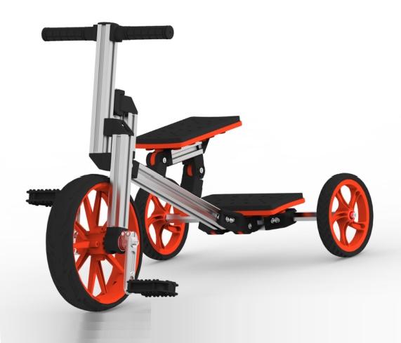 changeable DIY Mini Assemble Kids Children tricycle Modular assembly Transporter with three wheels for Developing IQ toy