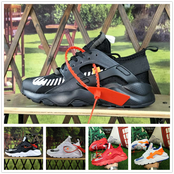 2019 New Huarache 4 IV Ultra Running Shoes Fashion Triple Black White Red Grey Huaraches Designer Sneakers Sports Outdoor Mens Women Shoe