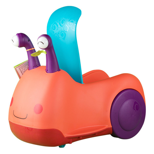 1-3years Kids gift Lovely shining eyes snails scooter 4-wheels Safety Illuminat non-slip rubber comfort storage kids scooter toy
