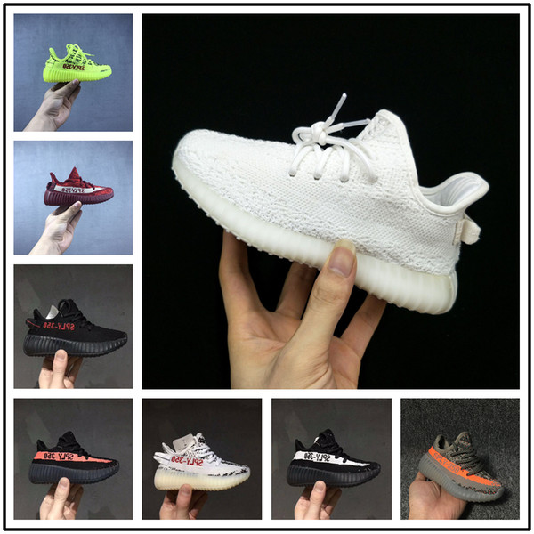 Kids Casual Athletic Sports Shoes Semi Frozen 350 Beluga 2.0 Grey Orange Zebra Core Black Red Kanye West