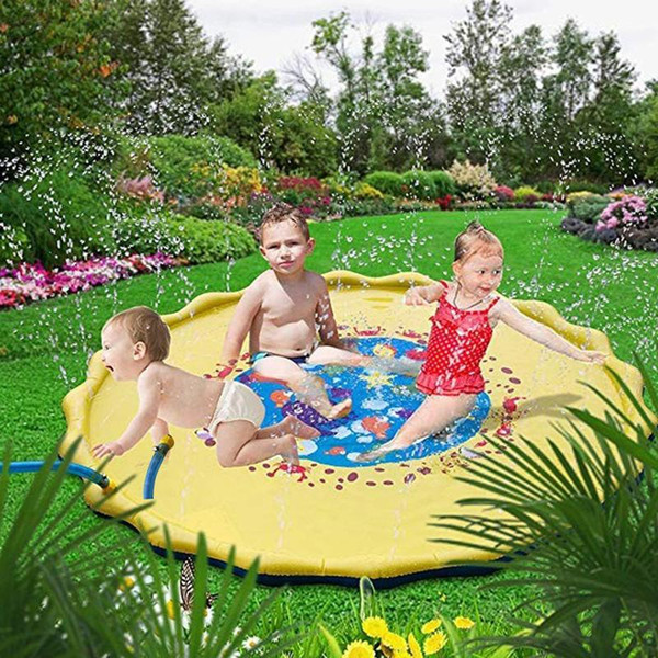 170cm Baby Kids water play mat Inflatable lawn toys infant Tummy Time Playmat Toddler Fun Activity Play Center water mat for babies