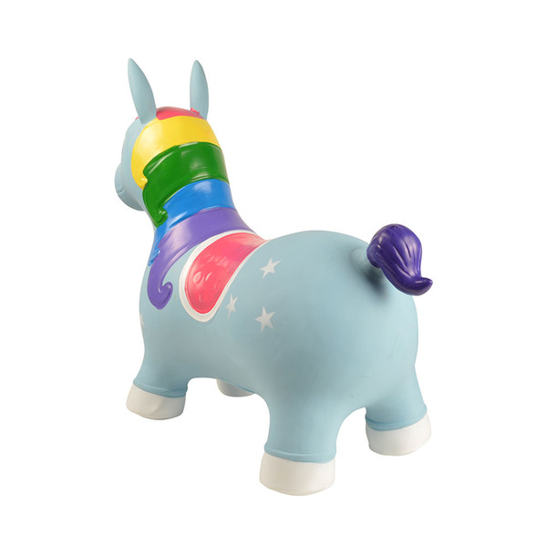 Cheap Ride On Animal Toys Ride On Rainbow Unicorn Bouncer- Bouncy Inflatable Hopping Jumping Animal Toys- Gift for Toddlers