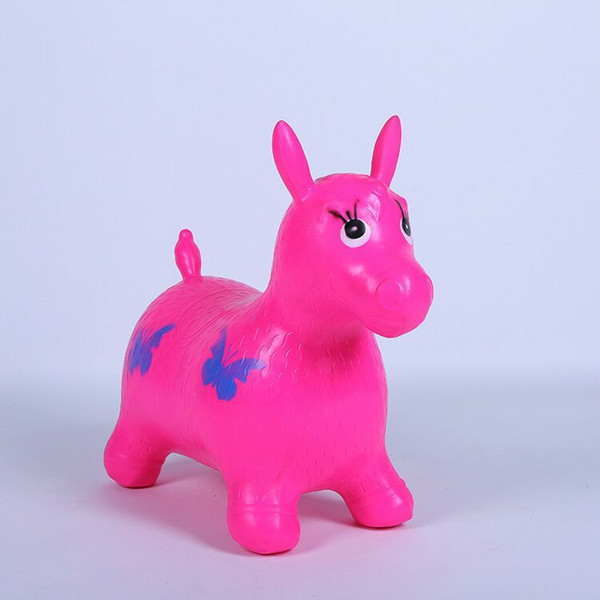 Manufacturers selling inflatable inflatable jumping horse horse and cattle thickened music box children's inflatable horse jumping deer play