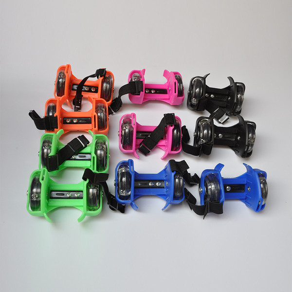 100 Pairs Children Scooter Kids Sporting Pulley Lighted Flashing Roller Wheels Heel Skate Rollers Skates Wheels Shoe Skate Roller