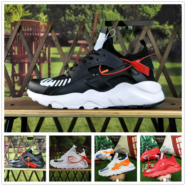 2018 Air Huarache 4 Men Women Running Shoes All White Huraches Zapatos Ultra Breathe Huaraches Mens Trainers Hurache Sports Sneakers