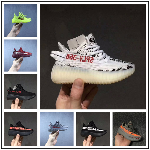 2019 Kids Casual Athletic Sports Shoes Semi Frozen 350 Beluga 2.0 Grey Orange Zebra Core Black Red Kanye West