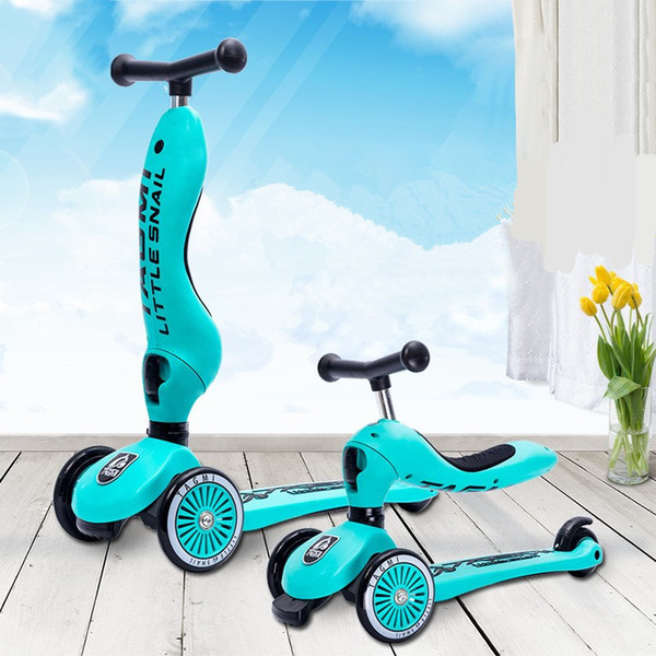 3 wheels child mount Multi-functional 2-in-1 Scooter Pulley Yo-yo bike tricycle stroller change shape adjust height 3-6s kid toy