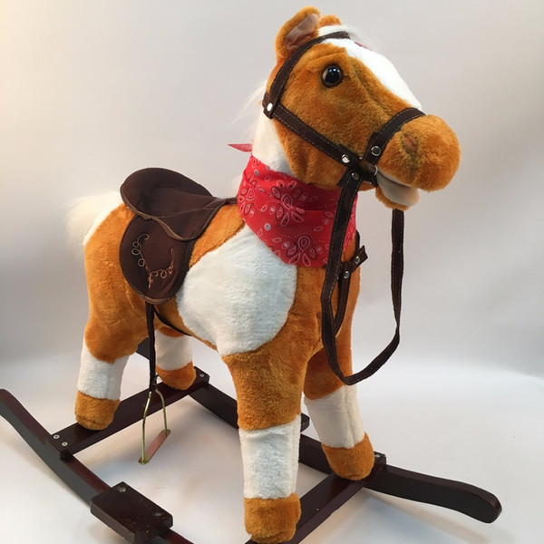 High Quality 3-8 Years Old Wooden Rocking Horses Walking Horse Toys Ride On Horse Toy Birthday Gifts For Boy Girl Children
