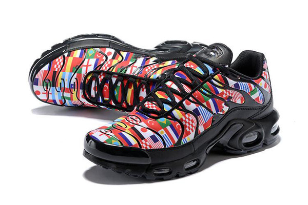 2018 High Quality TN Plus 90 International Flag NIC QS Men Women Running shoes World Cup Limited Tns Sneakers Size 36-46