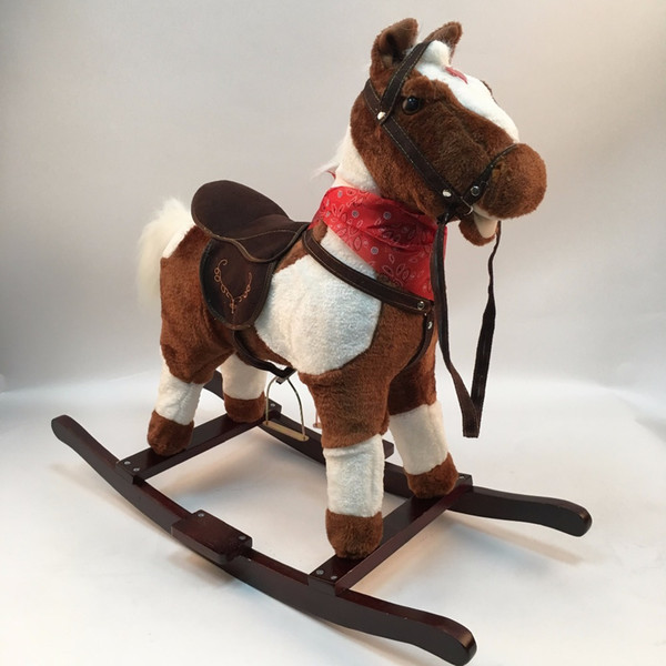 Market Park Amusement Walking Horse Foal Colt Toys Wooden Rocking Horses Indoor And Outdoor Ride On Horse Pony Toy For Baby Kids