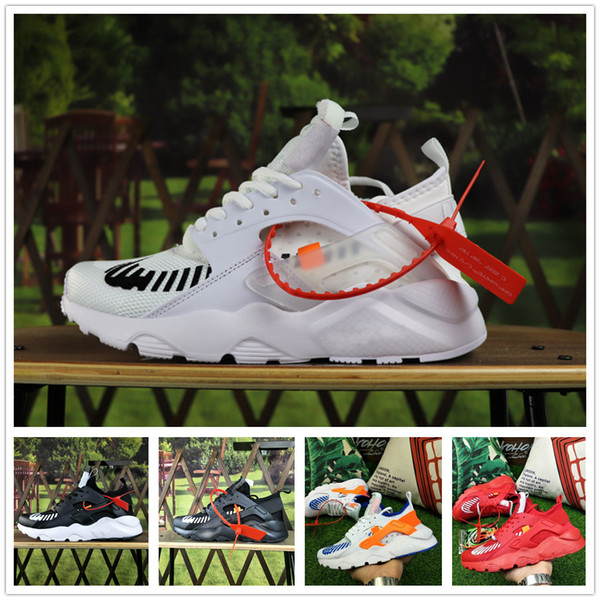 2018 New Huarache Ultra Running Shoes 4 Men And Women Athletic Huaraches Sneakers Breast Cancer Huraches Sports Trainers Shoes Size 36-45