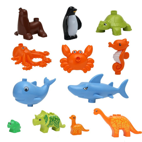 Underwater World Sea Animals Creative Children Building Blocks Brick Baby Blocks Education Toys