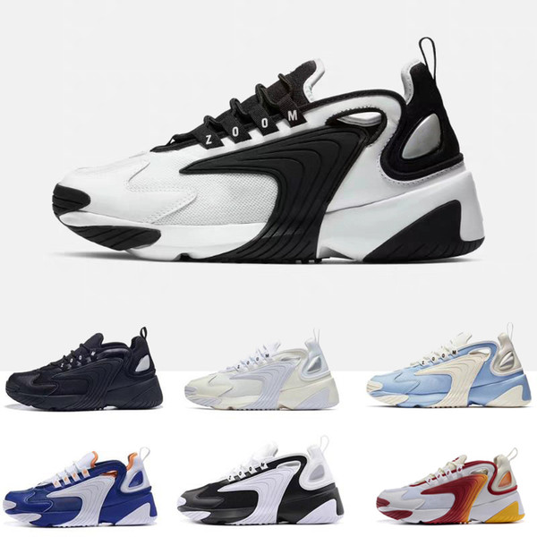 Men Zoom 2K Lifestyle Running Shoes White Black Blue ZM 2000 90s style Trainer Designer Outdoor Sneakers M2K Comfortable Causal Shoes 36-45