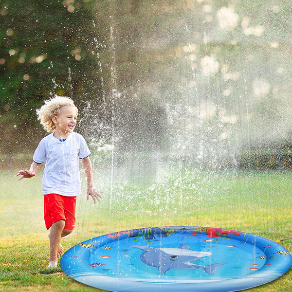 100cm Baby Water Play Mat Kid Sprinkler Water Pad Summer Outdoor Sports Toys Children PVC Beach Lawn Cushion Children's Games