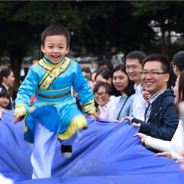 1.4*11M Children Games Sports Meeting Slippery Cloth Educational Outdoor Sports Toys Fun Cloth Kindergarten Kids