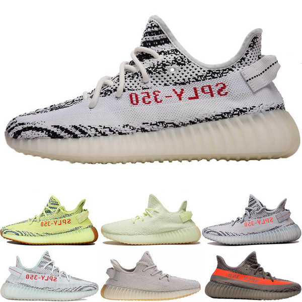 350 V2 Men Women Running Shoes Zebra Beluga 2.0 Black White Kanye West Mens Designer Trainer Sport Sneakers Size 36-45