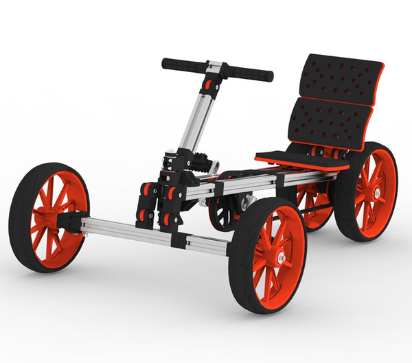 developmental Creative Manual Meccano assembly DIY Children changeable Go Karts kids ride on car toy with four wheels
