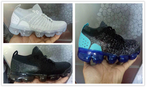 High quality 2019 Running shoes Kids Triple black Infant Sneakers Rainbow Children sports shoes girls and boys Tennis trainers size 24-35