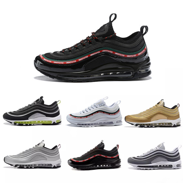 2018 Chaussures 97 Ultra Running Shoes Brand Fashion Designer Mens 97s UL 17 OG Silver Bullet Air Cushion Trainers Maxes Plus 36-45
