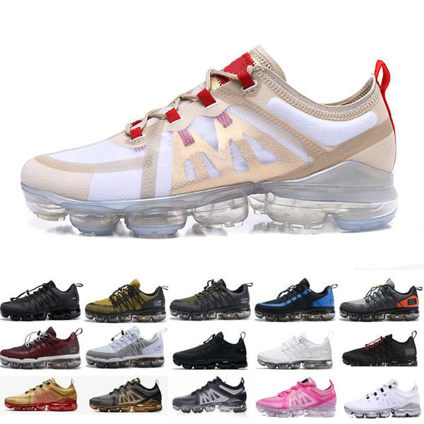 New Arrival 2019 Run Utility Fly Mens Women Running Shoes Classic Triple Black Gold Red Blue Lightweight Breathable Designer Sports Sneakers