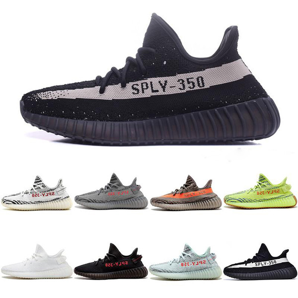 B37571 Blue Tints Blue Tint 350 V2 Beluga 2.0 Yellow Zebra Semi Frozen Kanye West 350 Running Shoes Bred Oreo Red Copper