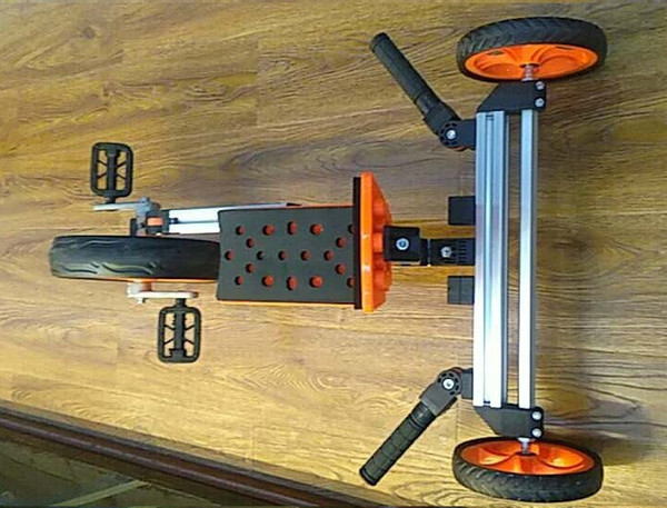 Handmade Aluminium alloy DIY Puzzle recumbent tricycle Toys for Children Kids assembling Educational Toy Model Building Kits