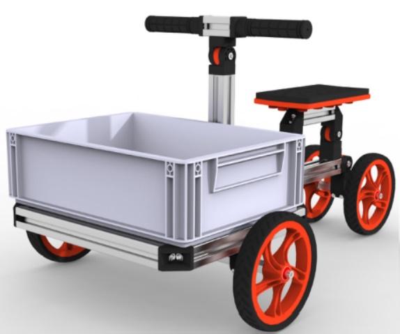 Building construction Ride DIY Mini Assemble Kids Children tricycle Modular assembly Transporter with three wheels for Developing IQ toy
