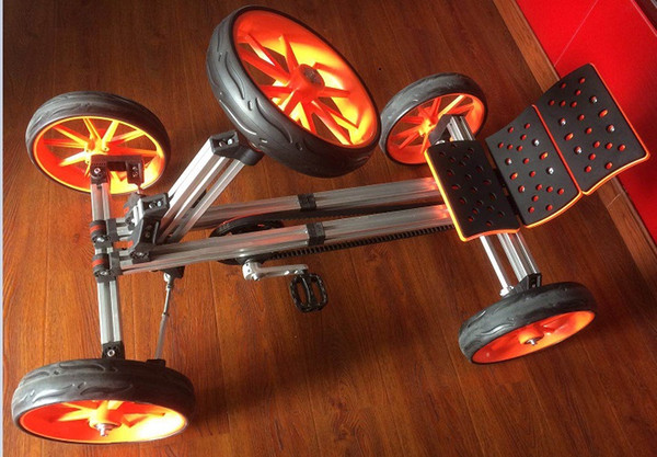 good quality sport hot sales Creative Manual Meccano assembly DIY Children changeable Go Karts kids ride on car toy with four wheels