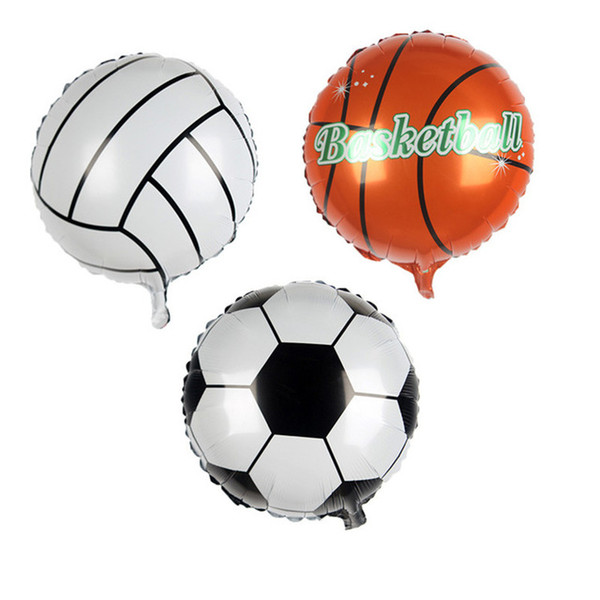 18inch round volleyball Foil Balloons Inflatable classic toys Helium Balloon happy Birthday Party Supplies aluminum balloon