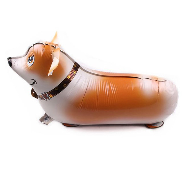 New walking dwarf dog modeling aluminum helium foil balloon children 's holiday party layout flying dangling toys balloon