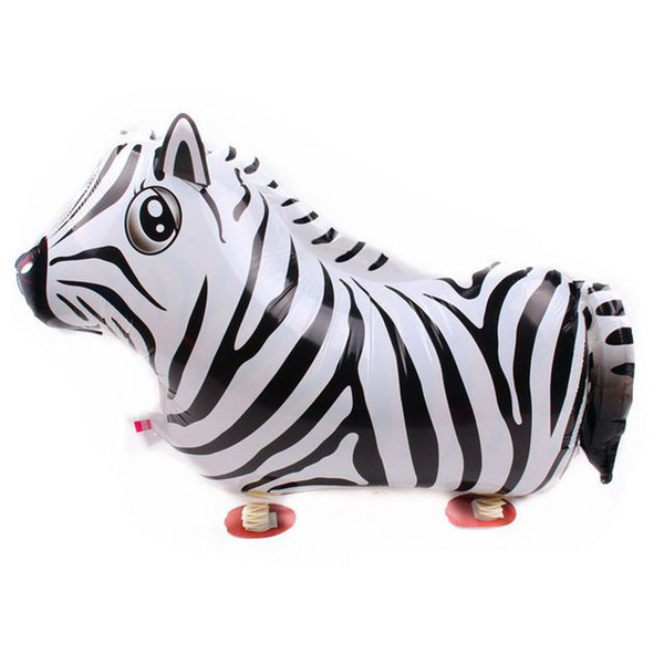 flying toy impending Walking Pet Balloons zebra shape aluminum Walking Balloons Animal Foil Balloon Party Decoration Supplies Toy Kids Gift