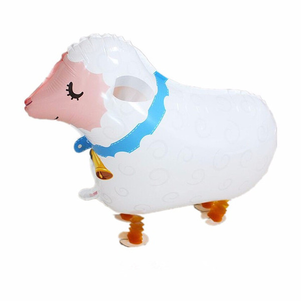 Cute Sheep Foil Balloon Cartoon Walking Animals Pet Helium Balloons For Kids Baby Shower Birthday Party Decoration and Gifts