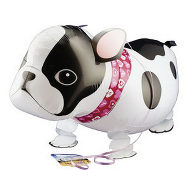 New walking bulldogs modeling aluminum helium foil balloon children 's holiday party layout flying dangling toys balloon