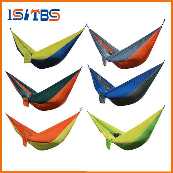 Portable Outdoor Hammock 2 Person Garden Sport Leisure Camping Hiking Travel Kits Hanging Bed Hammocks Hangmat For Playing