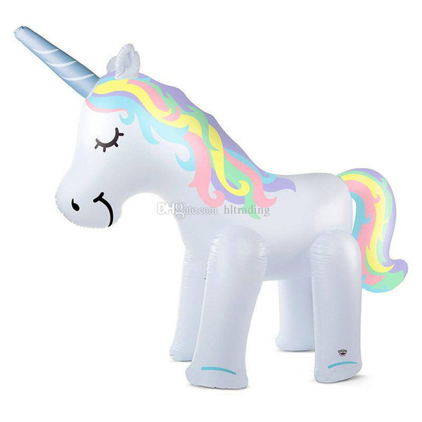 Big Size Inflatable water unicorn toy Spray Water Unicorn children Summer Outdoor Swimming Beach Pool The Lawn Play C6478