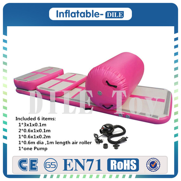 Free Shipping A Set Of Inflatable Gym Air Track Equipment Set(Air Ramp+Air Box +Track Connect +Pump)