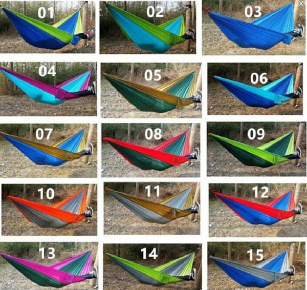 Portable Nylon Single Person Hammock 230*90cm Parachute Parachute Fabric Hammock For Travel Hiking Backpacking Camping Hammock