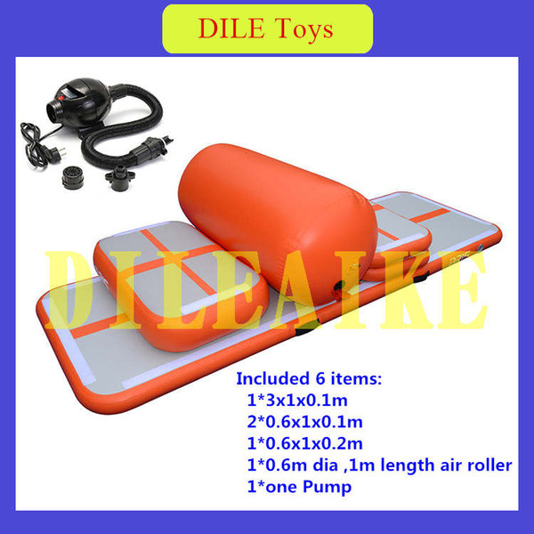Best Deal 5Pcs/A Set Inflatable Air Track Tumbling Mat Gymnastic Air Mats with One Pump