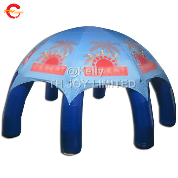 free door shipping pvc tarpaulin waterproof inflatable spider tent for sale, logo printing inflatable star tent with legs