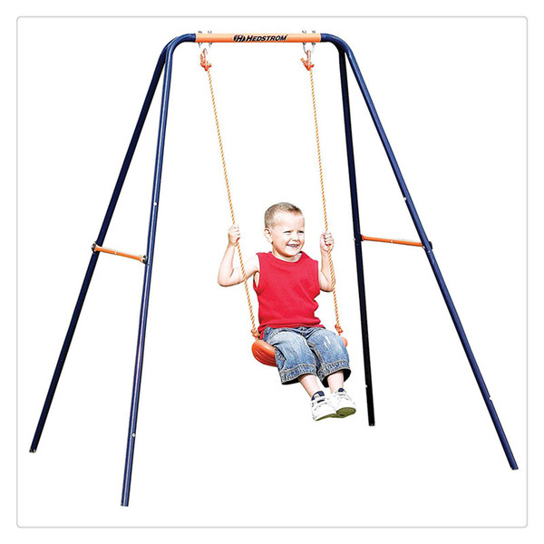 High Quality Kid Indoor Outdoor Play Game Toy security Swing Seat Set Plastic Hard Bending Plate Chair and Rope