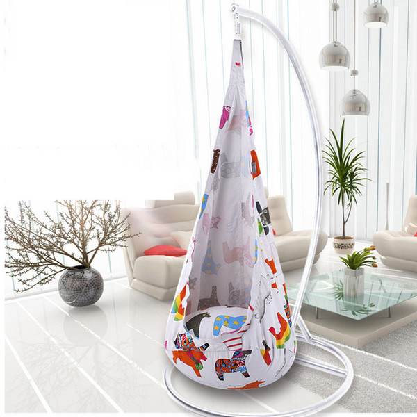 New cute animal multi-color children's hammock garden furniture swing chair indoor outdoor seat children's swing seat portable
