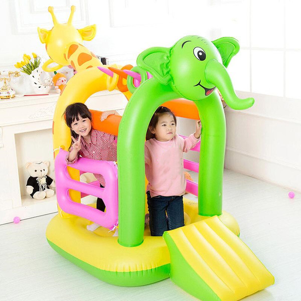 Giraffe shape inflatable bounce house Baby elephant shape Bouncy jumping castles for home kindergarten