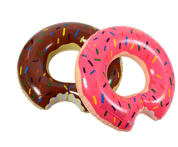 90cm Gigantic Donut Lifebuoy Summer Outdoor Inflatable Swim Ring Pool Swimming Floating Boat Row Water Toy Inflatable Floats Pool Toys