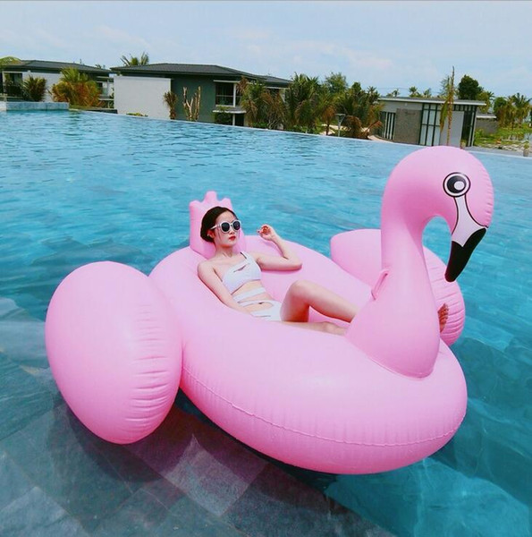 2016 new Summer Hot Giant Swan 1.9m Inflatable Ride On Pool Toy Float Swan Inflatable Swim Ring mattress Free shiping